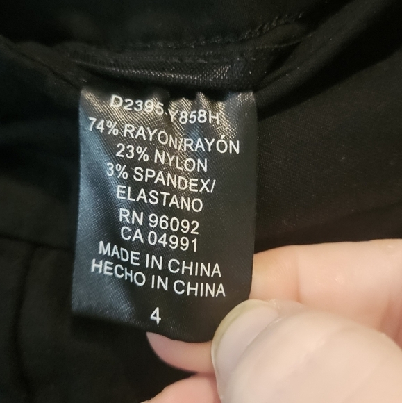 Hilary Radley Black Jeggins Stretch Pants Women's Size 4 - Picture 4 of 4